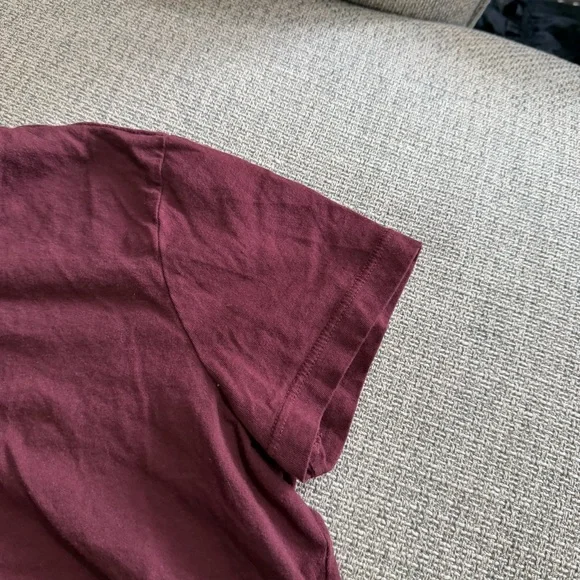 James Perse Burgundy T Shirt- 100% Cotton - Picture 6 of 7